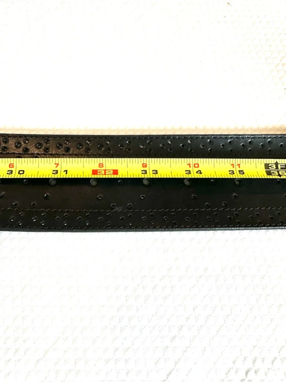 Wide Black Perforated Design Leather Belt‎ with Silver Buckle Boho Festival